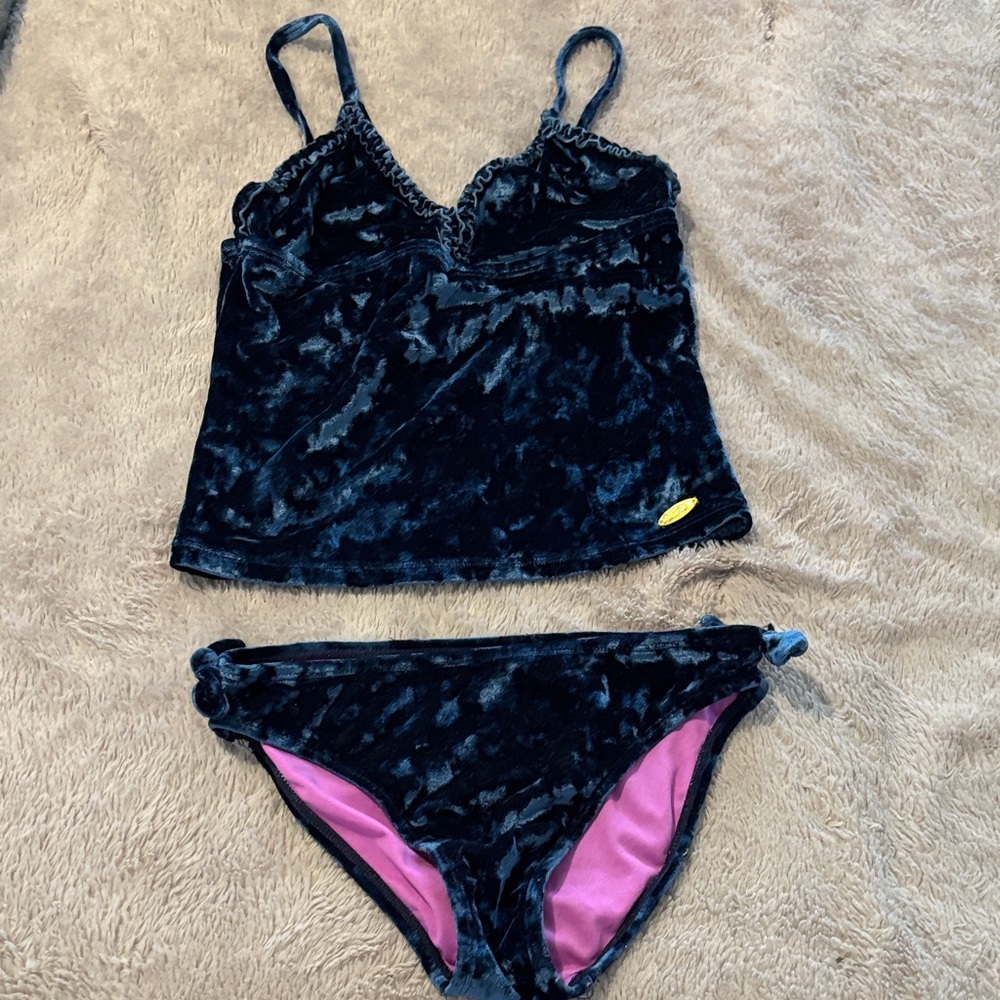 Pink Envelope Kids Swim Set in Black and Pink